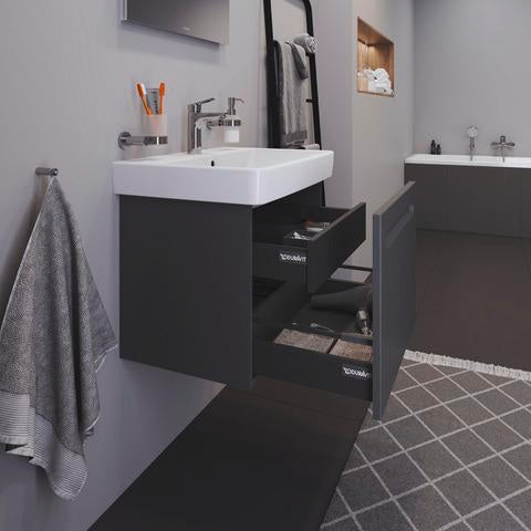 Duravit No.1 Einhebel-Waschtischmischer mit Zugstange, FreshStart, Chrom – 106 mm Ausladung
