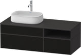 DURAVIT Zencha Konsolenwaschtischunterbau 1300 mm Eiche Anthrazit wandhängend
