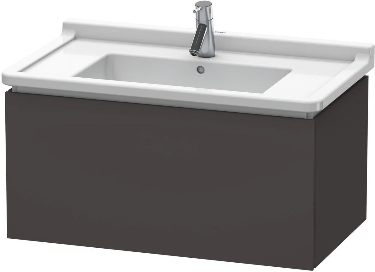 DURAVIT L-Cube Waschtischunterbau wandhängend 820 mm taupe matt 1 Auszug Tip-On