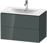 Duravit L-Cube Waschtischunterbau 820 mm weiß matt mit 2 Schubkästen und Tip-On-Technik