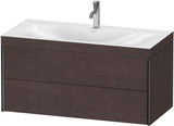 DURAVIT XViu Waschtischunterbauset 1000 mm, 2 Schubkästen, Eiche schwarz matt, c-bonded