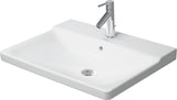 DURAVIT Möbelwaschtisch P3 Comforts 650 mm weiß mit Überlauf und Hahnlochbank