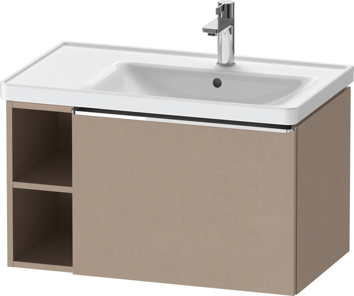 DURAVIT D-Neo Waschtischunterbau 784 mm wandhängend mit 1 Auszug und 2 offenen Fächern in Betongrau Matt