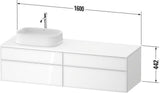 Duravit Zencha Konsolenwaschtischunterbau 1600 mm Eiche Anthrazit mit 2 Auszügen