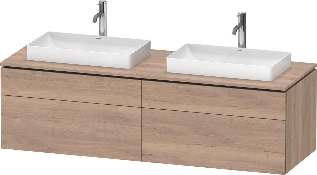 DURAVIT L-Cube Konsolenwaschtischunterbau 1620 mm Taupe supermatt mit Tip-on Technik