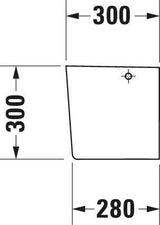 DURAVIT Halbsäule ME by Starck aus Sanitärkeramik, 300x170x300 mm, weiß, für 233565, 232560, 233555 u.a.
