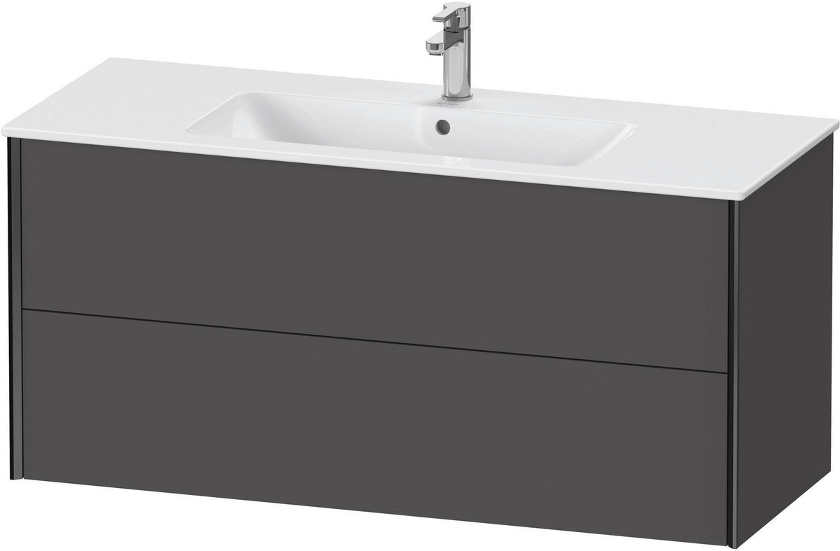 Duravit XViu Waschtischunterbau wandhängend 1210 mm, 2 Schubkästen, champagner matt/weiß matt