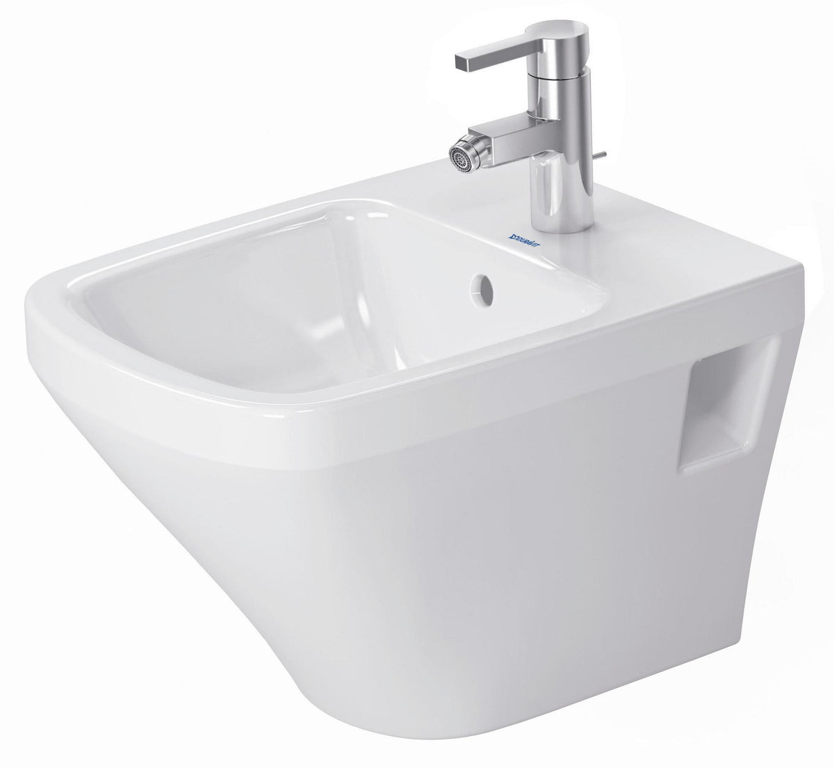 DURAVIT DuraStyle Wand-Bidet 480 mm mit Überlauf, Hahnlochbank, 1 Hahnloch, weiß