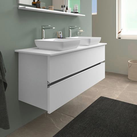 DURAVIT Sivida Aufsatzwaschtisch 400 mm DuroCast Plus ohne Überlauf in Dunkelgrau matt/Weiß