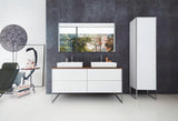 DURAVIT XSquare Waschtischunterbau 1600 mm betongrau matt, 4 Schubkästen, Tip-On, bodenstehend