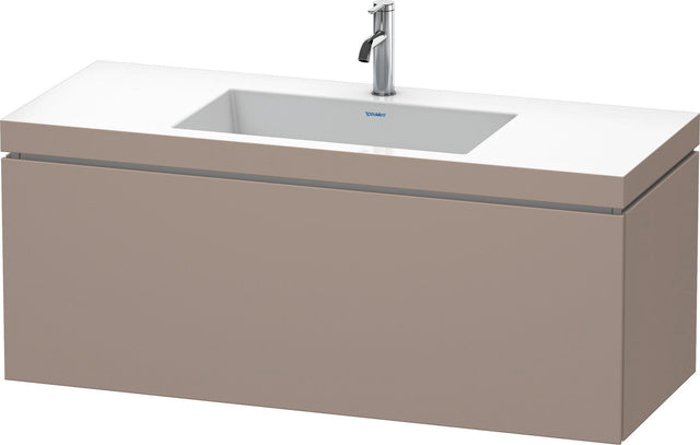 DURAVIT L-Cube c-bonded Waschtischset 1200 mm mit Vero Air, Basalt Matt, 1 Auszug