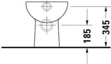 DURAVIT D-Code Stand-WC 480 mm Tiefspüler, Abgang waagerecht, weiß
