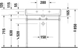 DURAVIT Vero Air Waschtisch 800 mm, weiß, mit Überlauf & Hahnlochbank