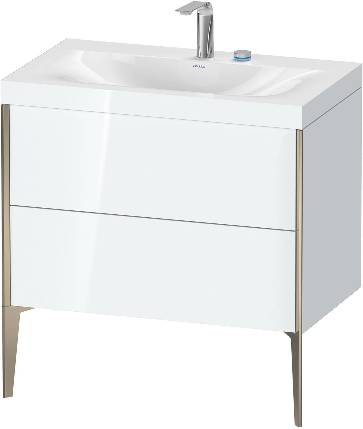 DURAVIT XViu c-bonded Waschtischset 800 mm bodenstehend mit 2 Auszügen und Tip-on Technik