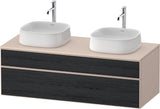 DURAVIT Zencha Konsolen-Waschtischunterbau 1300 mm Eiche Anthrazit wandhängend