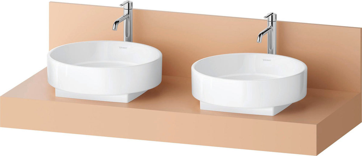 DURAVIT Balcoon Konsole 1300 mm mit 2 Waschschüssel-Ausschnitten, Elfenbein Matt