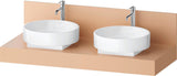 DURAVIT Balcoon Konsole 1300 mm mit 2 Waschschüssel-Ausschnitten, Elfenbein Matt