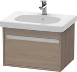 Duravit Ketho Waschtischunterbau wandhängend 455x600x410 mm Eiche Terra mit 1 Auszug
