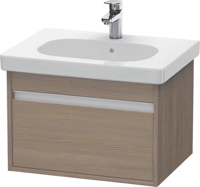 Duravit Ketho Waschtischunterbau wandhängend 455x600x410 mm Eiche Terra mit 1 Auszug