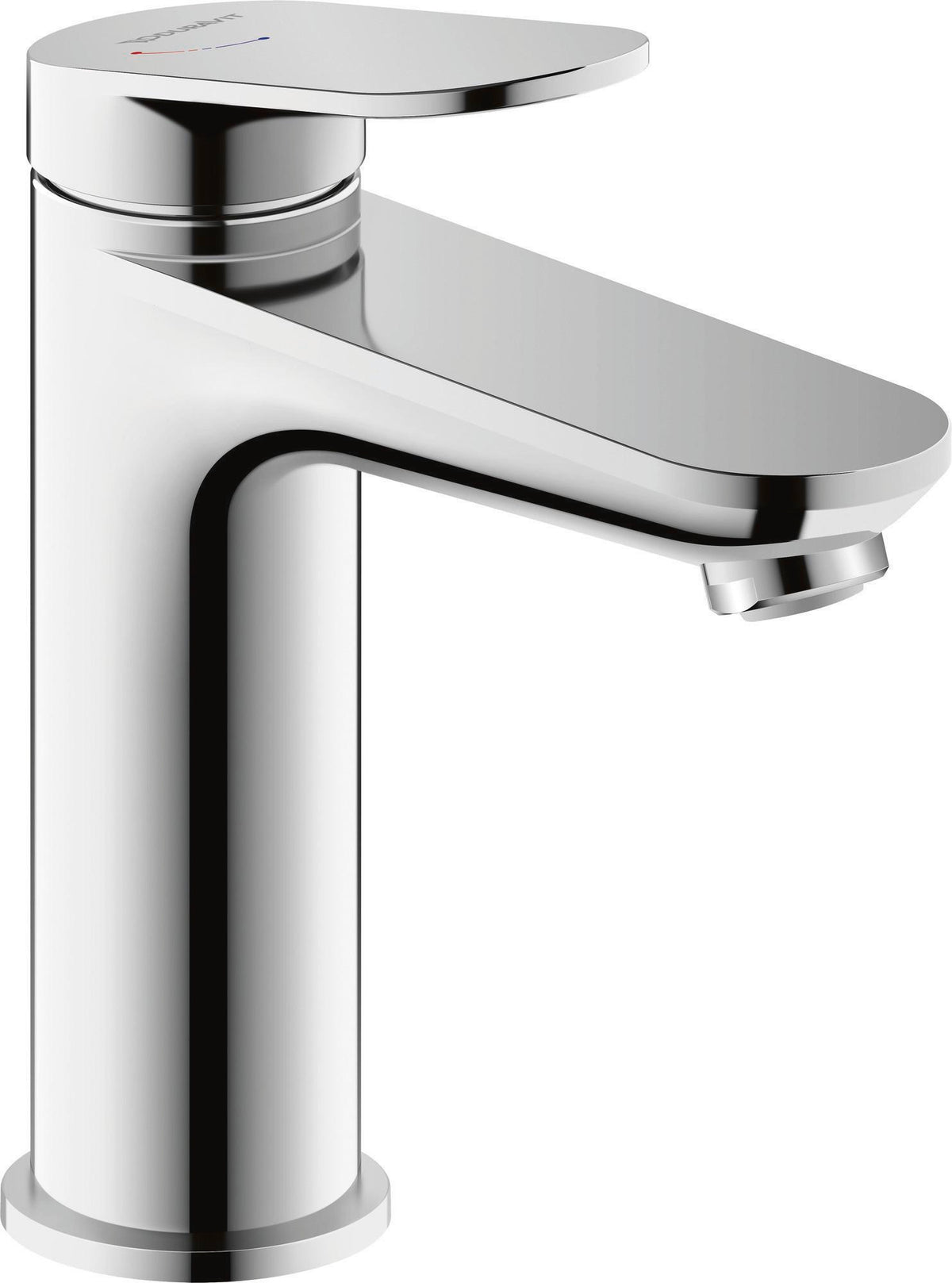 Duravit Wave Einhebel-Waschtischmischer FreshStart mit Zugstange, Chrom – 122 mm Ausladung