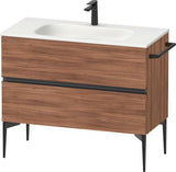 DURAVIT Sivida Waschtischunterbau 1010 mm Nussbaum mit 2 Schubkästen und Soft-Close