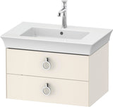 DURAVIT Waschtischunterbau White Tulip 684 mm wandhängend, 2 Schubkästen, Nussbaum/Taupe Hochglanz