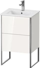 Duravit Waschtischunterbau XSquare Compact 592x510x418 mm weiß matt – 2 Auszüge, Fußgestell