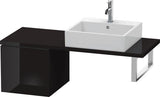 Duravit L-Cube Konsolenunterschrank 420 mm flannel grey hochglanz mit Tip-on-Technik