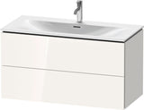 DURAVIT L-Cube Waschtischunterbau, wandhängend, 1020 mm, 2 Schubkästen, weiß matt