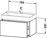 Duravit XSquare Waschtischunterbau 784 mm – wandhängend, für DuraSquare Waschtische