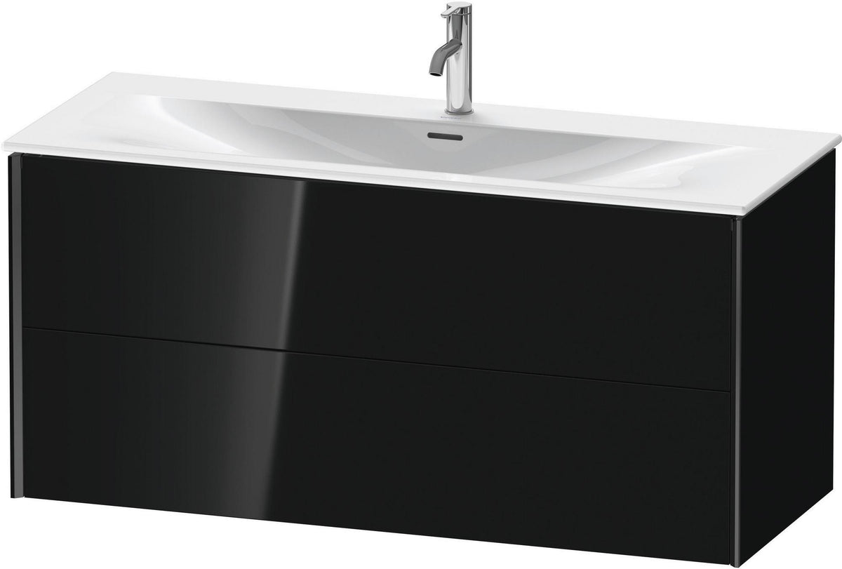 DURAVIT XViu Waschtischunterbau wandhängend 1210 mm, 2 Schubkästen, weiß matt – ohne Griff, mit Tip-On-Technik