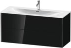 schwarz hochglanz / schwarz / 2Schubk.,schwarz matt/schwarz