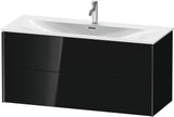 DURAVIT XViu Waschtischunterbau wandhängend 1210 mm, 2 Schubkästen, weiß matt – ohne Griff, mit Tip-On-Technik