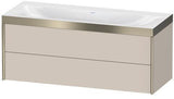 Duravit Möbelwaschtischset XViu 1200x480mm mit Unterbau, 2 Schubkästen, Ahorn mitte
