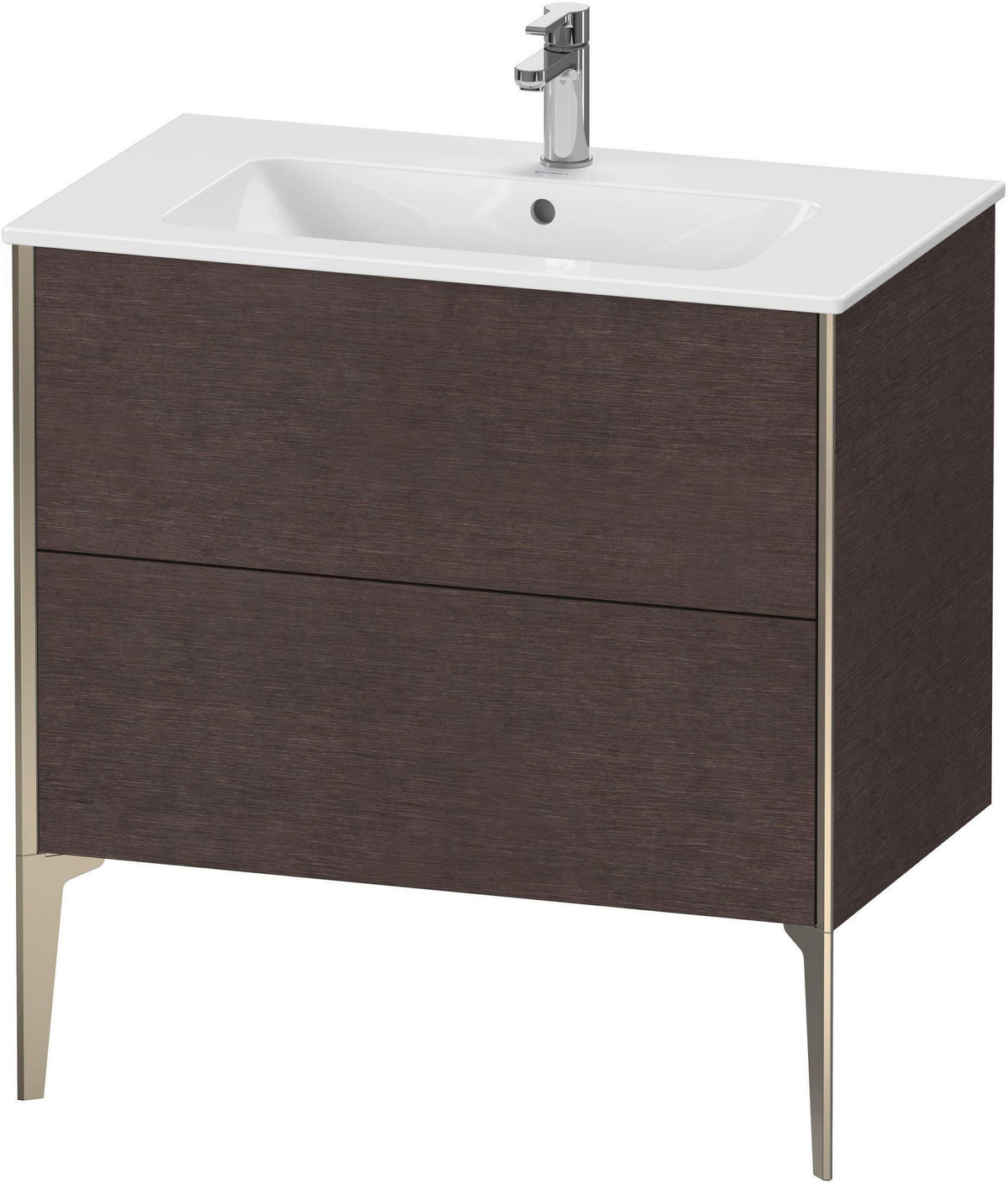 DURAVIT XViu Waschtischunterbau bodenstehend 594x810x480 mm mit 2 Auszügen, weiß matt