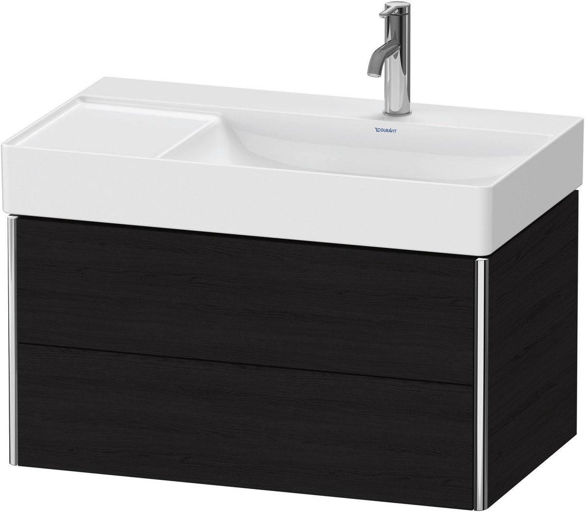 DURAVIT XSquare Waschtischunterbau wandhängend 784 mm mit 2 Schubkästen, weiß matt