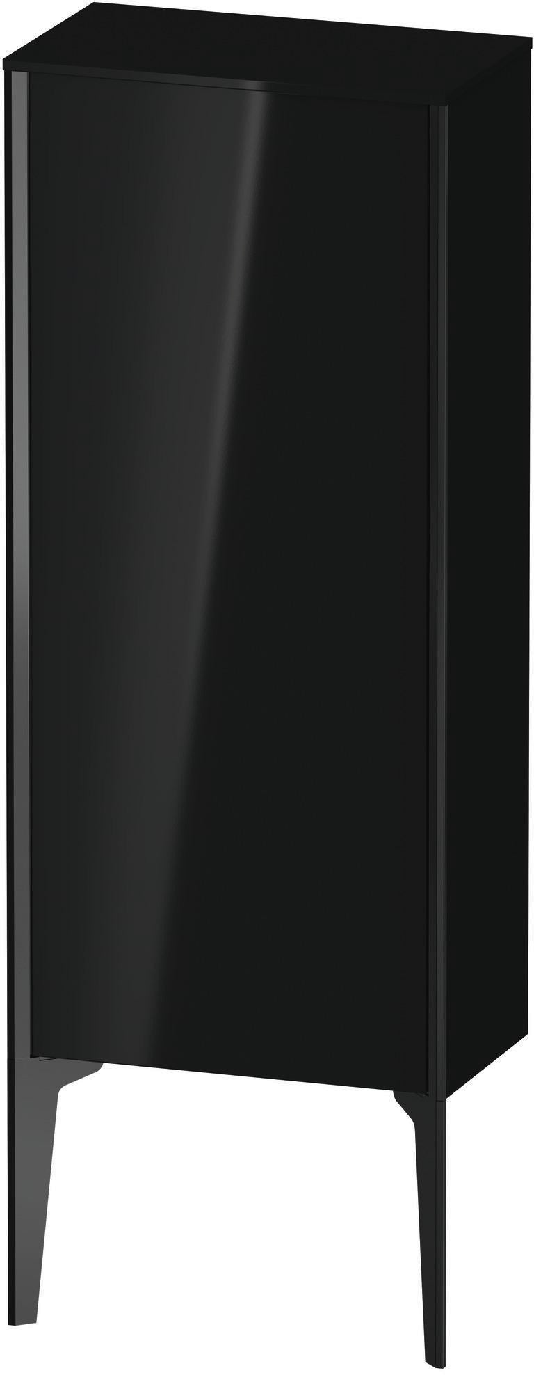 Duravit XViu Halbhochschrank 400 mm schwarz matt/hochglanz mit Tip-on und Soft-Close