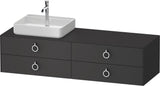 DURAVIT White Tulip Konsolenwaschtischunterbau 1600 mm, 4 Schubkästen, Weiß Seidenmatt, Philippe Starck