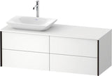Duravit XVIU Waschtischunterbau 1400 mm Champagner Matt mit Konsolenplatte und 4 Schubkästen