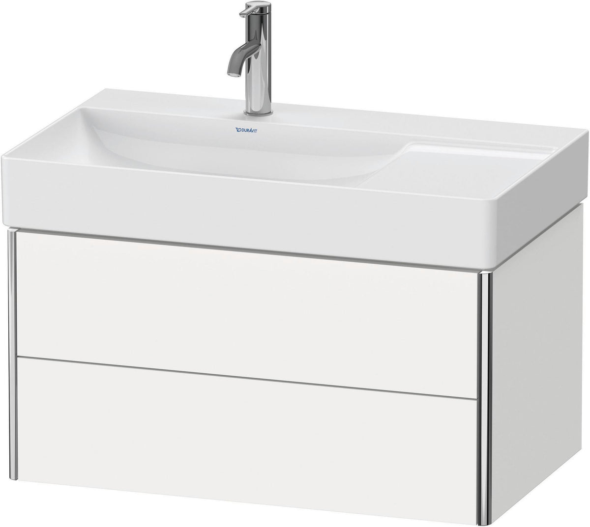 Duravit XSquare Waschtischunterbau 784 mm wandhängend, 2 Schubkästen, weiß matt, mit Tip-On-Technik