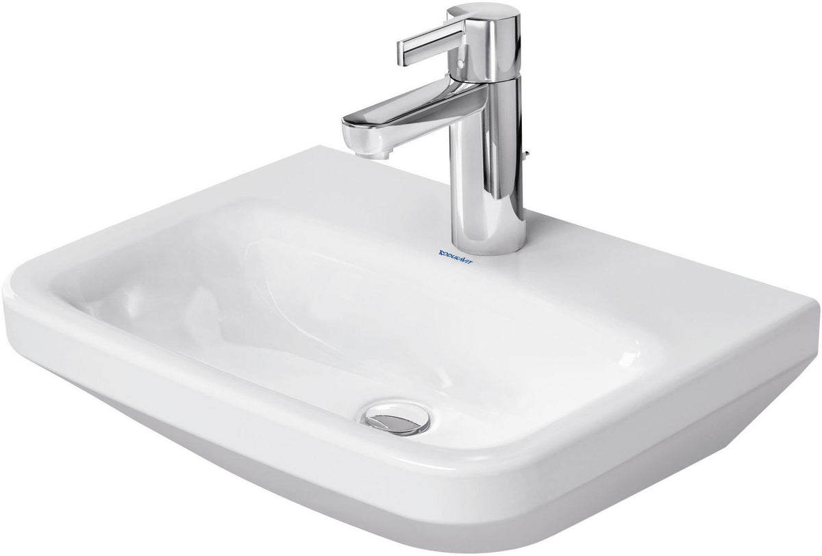 Duravit DuraStyle Handwaschbecken 450 mm, 1 Hahnloch, ohne Überlauf, weiß – Wandmontage