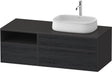 DURAVIT Zencha Konsolenwaschtischunterbau 1300 mm Eiche Anthrazit mit 2 Auszügen