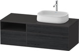 DURAVIT Zencha Konsolenwaschtischunterbau 1300 mm Eiche Anthrazit mit 2 Auszügen