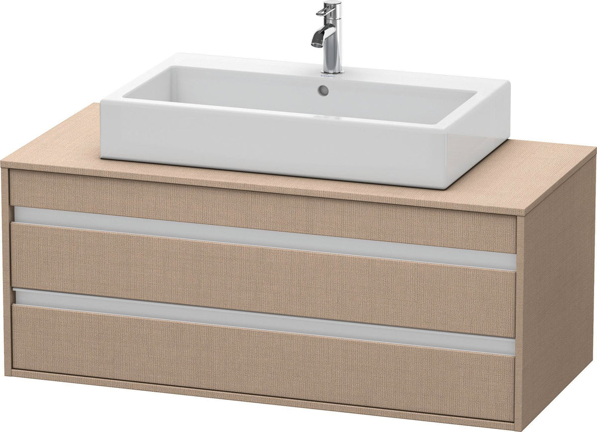 DURAVIT Ketho Waschtischunterbau wandhängend 1200 mm, 2 Schubkästen, weiß matt – für Aufsatzwaschtisch