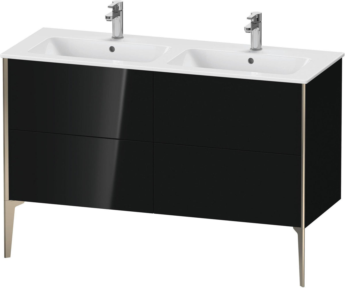 DURAVIT XViu Waschtischunterbau bodenstehend 1280 mm, 4 Auszüge, weiß matt – Tip-On