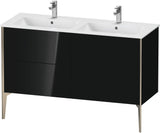 DURAVIT XViu Waschtischunterbau bodenstehend 1280 mm, 4 Auszüge, weiß matt – Tip-On
