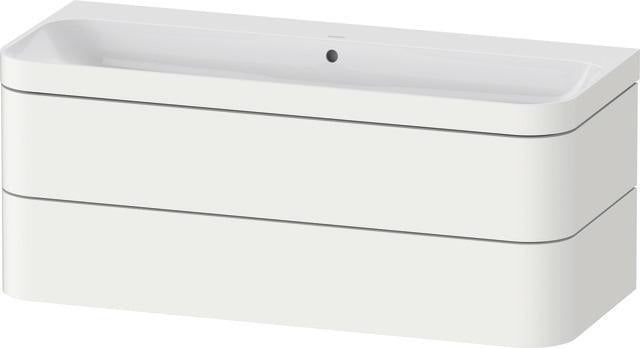 Duravit Waschtischset Happy D.2 Plus 2 Schubkästen 1175 mm eiche hell taupe supermatt