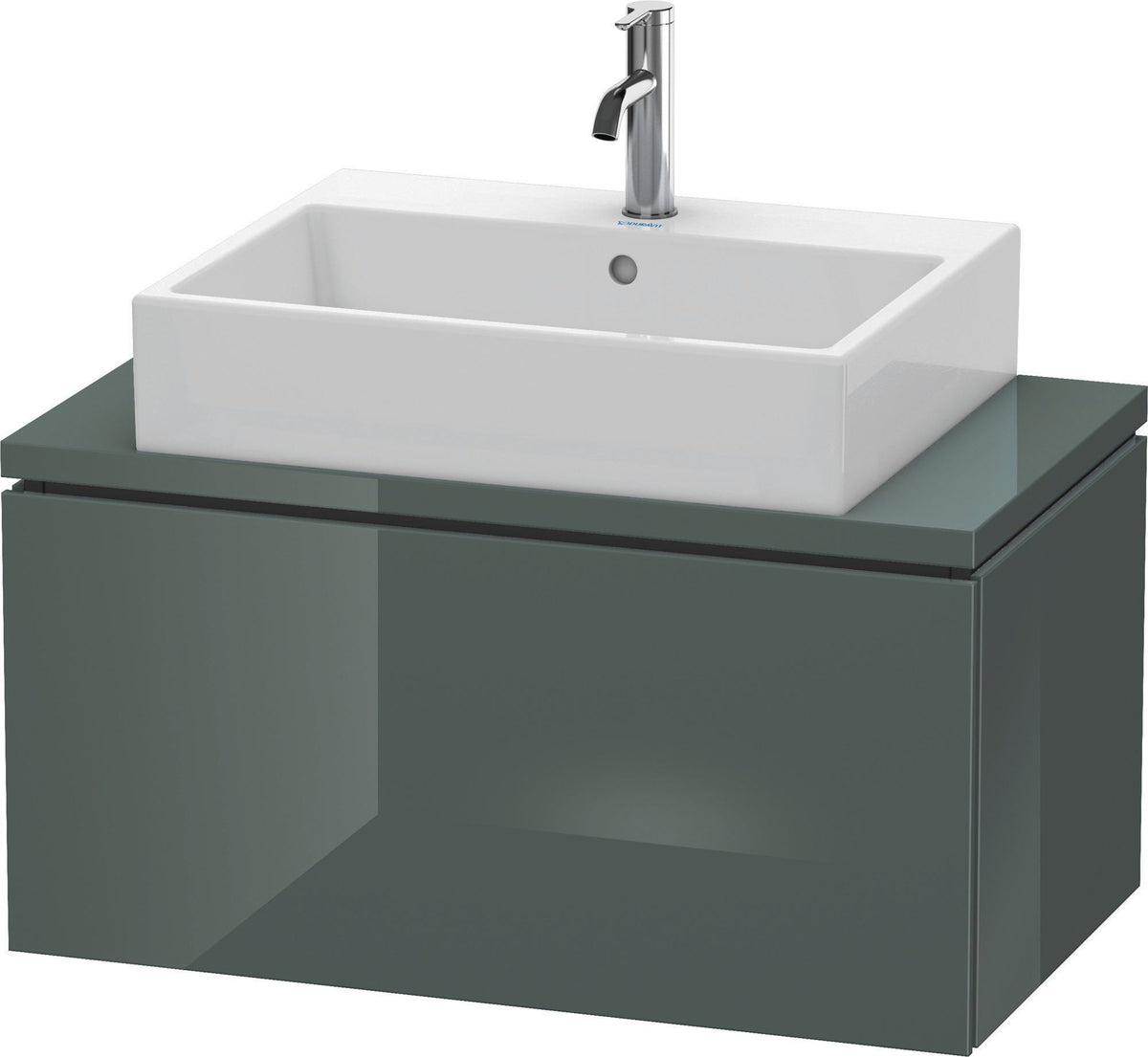 Duravit L-Cube Konsolenwaschtischunterbau 820 mm Amerikanisch Nussbaum mit Tip-on-Technik