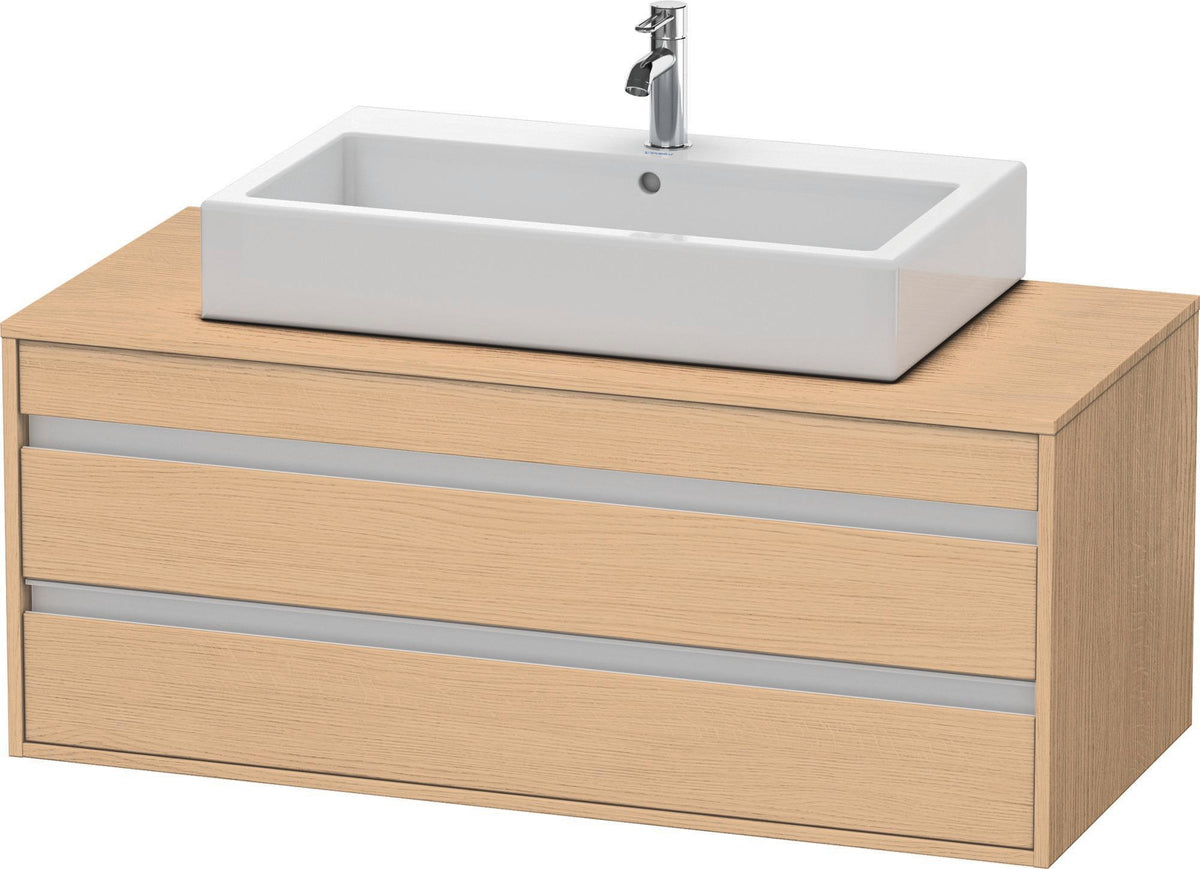 DURAVIT Ketho Waschtischunterbau wandhängend 1200 mm, 2 Schubkästen, weiß matt – für Aufsatzwaschtisch