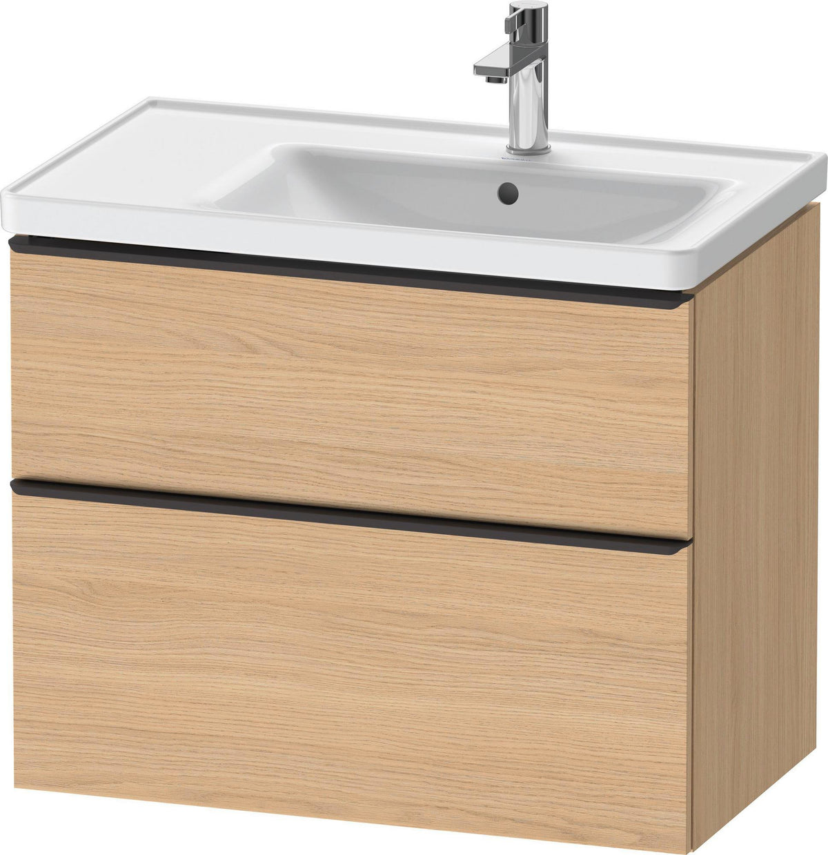 Duravit D-Neo Waschtischunterbau 784 mm Eiche Schwarz Bronze, wandhängend, 1 Auszug